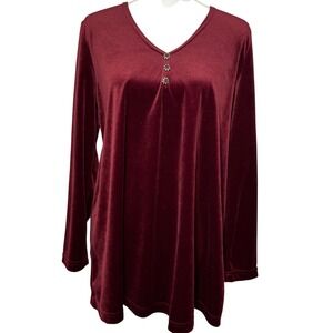 Take Nine Maternity Velvet 2pc Lounge Set Medium Burgundy Excellent‎ Vintage USA